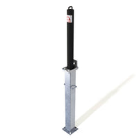 Autopa RetractaPost Galvanised Retractable Bollard External Lock 745mm - Powder Coated Black