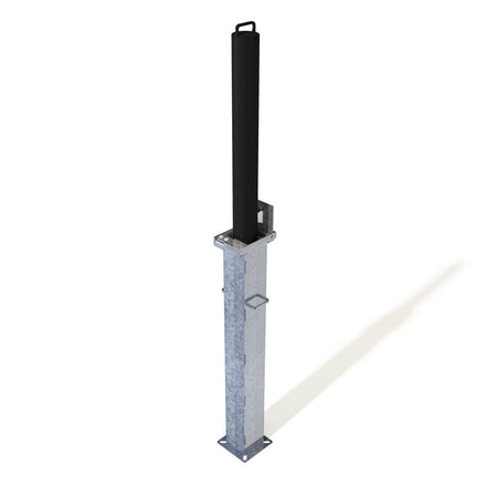 Autopa RetractaPost Galvanised Retractable Bollard External Lock 745mm - Powder Coated Black