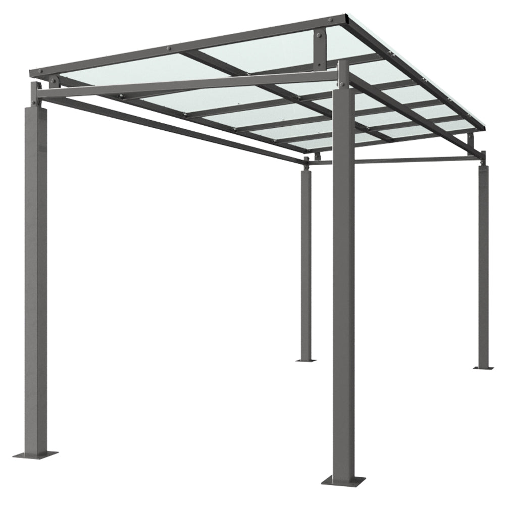 Autopa Bedford Bike Shelter & Walkway Cover (2000x5000mm / Clear PETG Cladding)