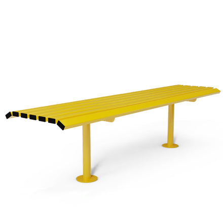 Autopa Drayton Backless Bench 1.8m (Bolt Down / Galvanised & Powder Coated Colza Yellow RAL 1021)