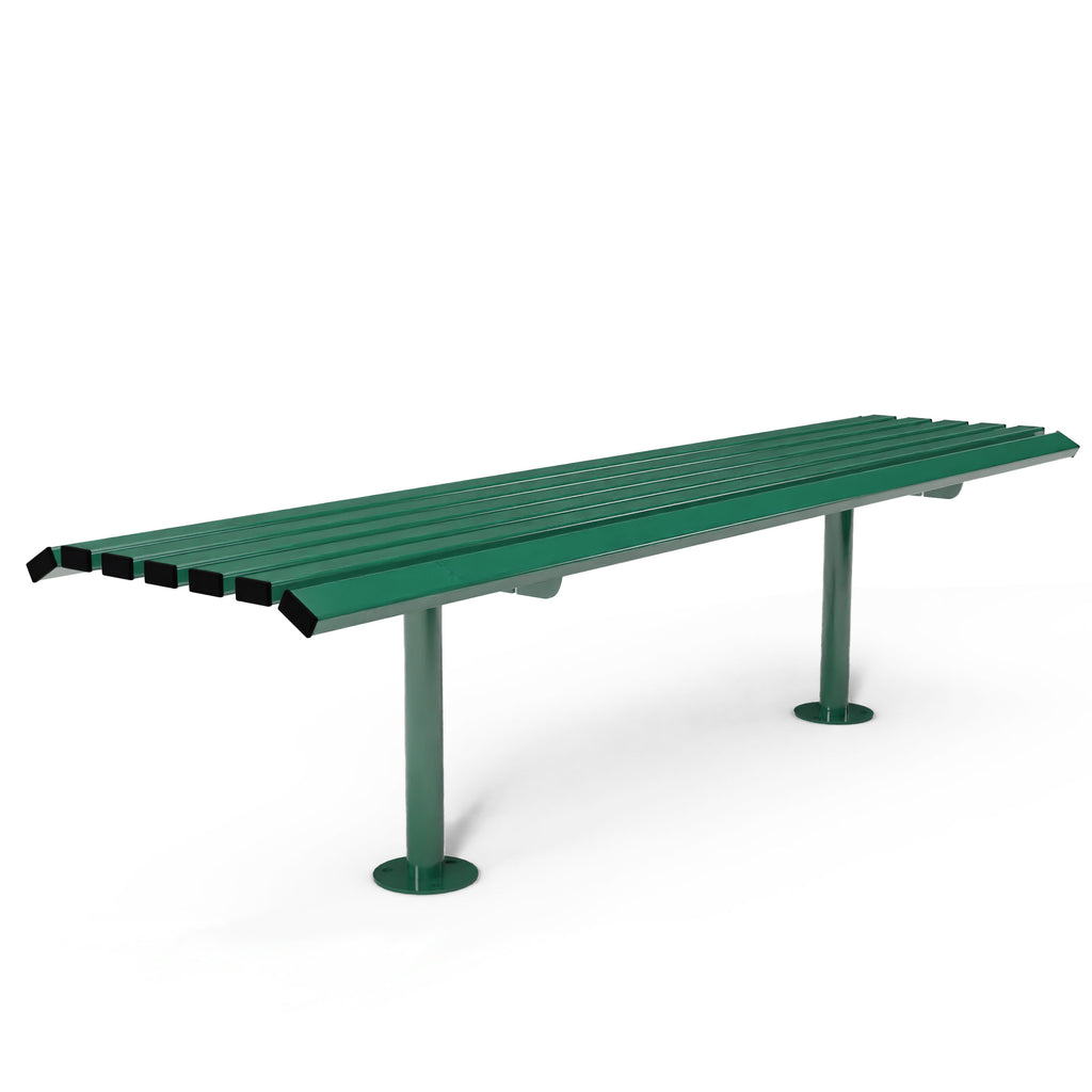 Autopa Drayton Backless Bench 1.8m (Bolt Down / Galvanised & Powder Coated Moss Green RAL 6005)