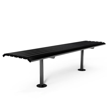 Autopa Drayton Backless Bench 1.8m (Bolt Down / Galvanised & Powder Coated Jet Black RAL 9005)