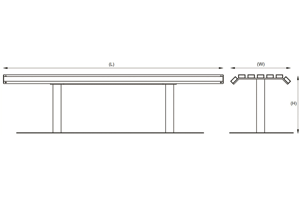 Autopa Drayton Backless Bench 1.8m