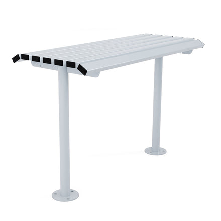 Autopa Drayton Perch Bench 1m (Galvanised & Powder Coated Silver Grey RAL 7001)