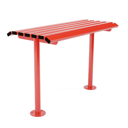 Autopa Drayton Perch Bench 1m (Galvanised & Powder Coated Traffic Red RAL 3020)