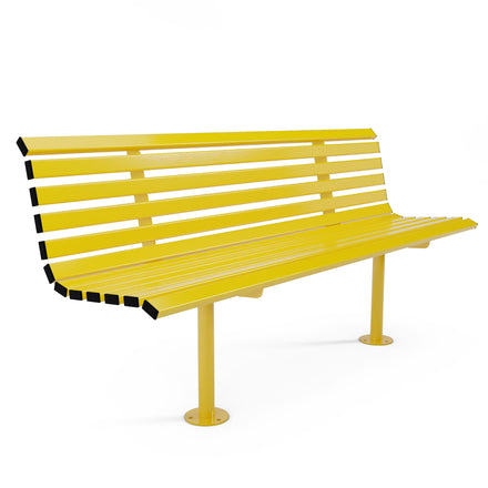 Autopa Drayton Seat Bench 1.8m (Bolt Down / Galvanised & Powder Coated Colza Yellow RAL 1021)