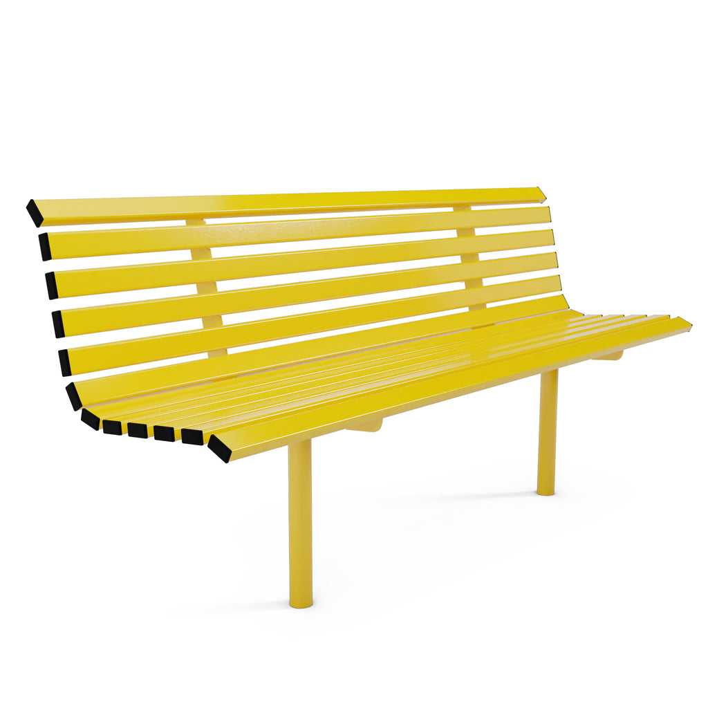 Autopa Drayton Seat Bench 1.8m (Cast In / Galvanised & Powder Coated Colza Yellow RAL 1021)