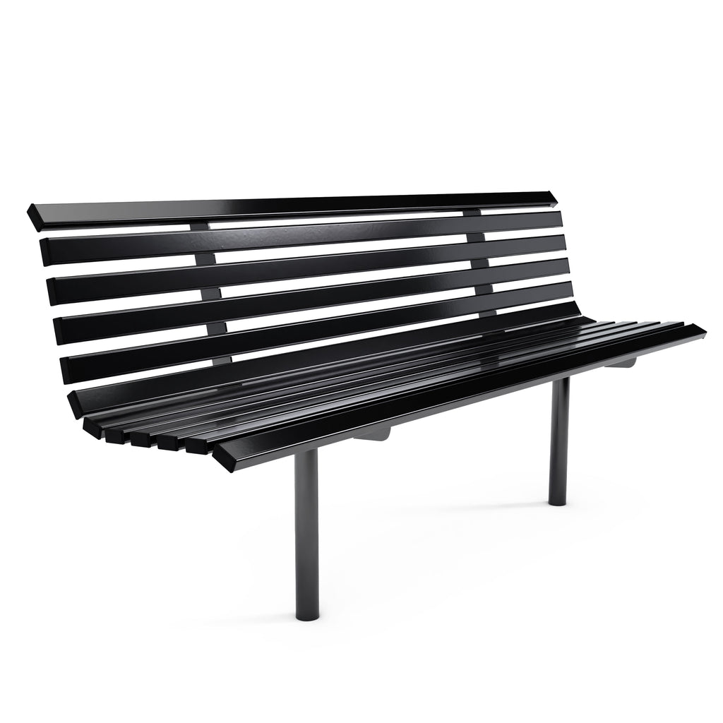 Autopa Drayton Seat Bench 1.8m (Cast In / Galvanised & Powder Coated Jet Black RAL 9005)