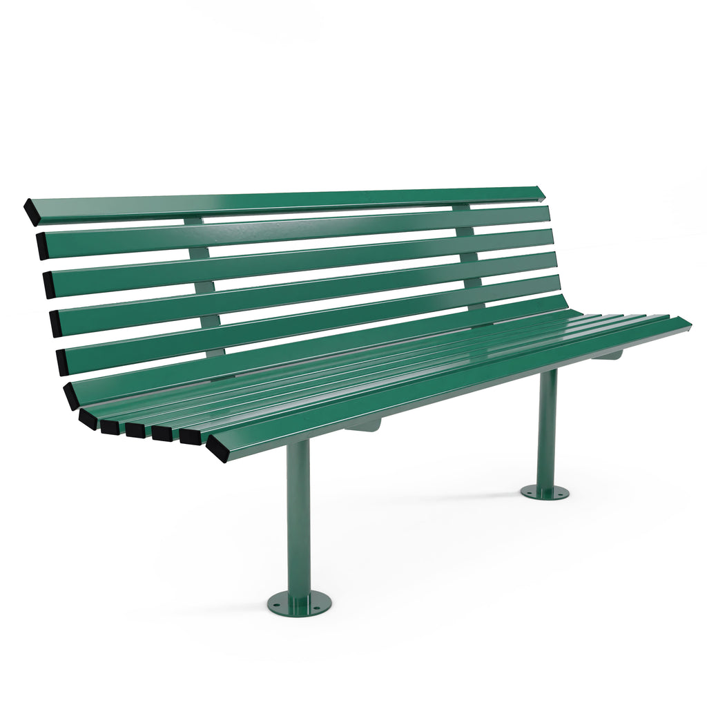 Autopa Drayton Seat Bench 1.8m (Bolt Down / Galvanised & Powder Coated Moss Green RAL 6005)