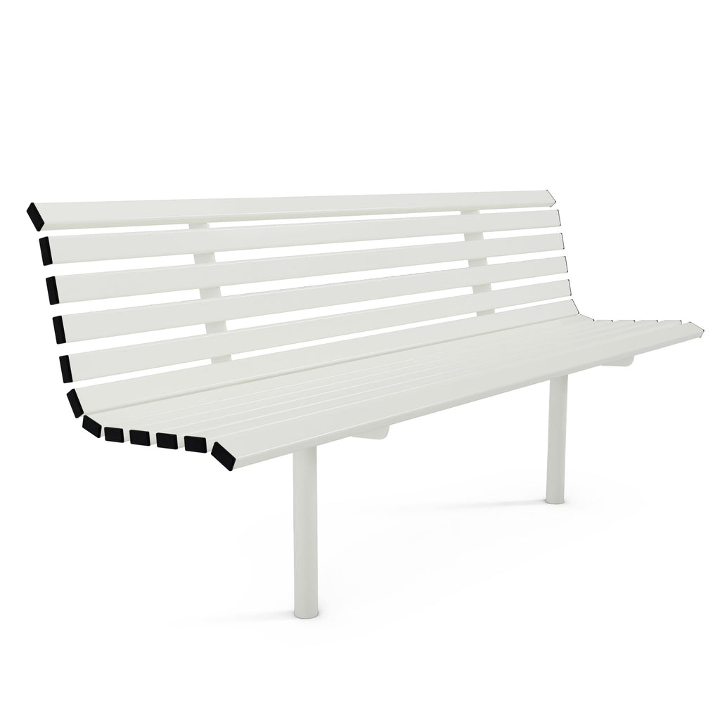 Autopa Drayton Seat Bench 1.8m (Cast In / Galvanised & Powder Coated Pure White RAL 9010)