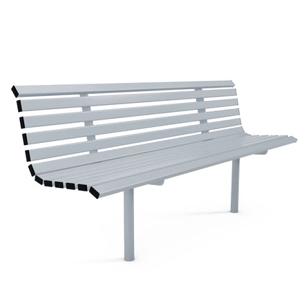 Autopa Drayton Seat Bench 1.8m (Cast In / Galvanised & Powder Coated Silver Grey RAL 7001)