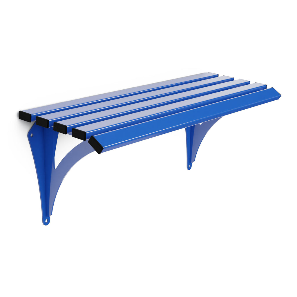 Autopa Drayton Wall Mounted Backless Bench (Galvanised & Powder Coated Traffic Blue RAL 5017 / 1m)