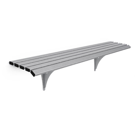 Autopa Drayton Wall Mounted Backless Bench (Galvanised / 1.8m)