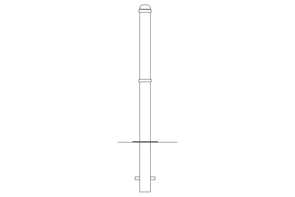 Autopa Cornwall Ornamental Galvanised Steel Bollard 1000mm - GFC2500 (No Fixings)