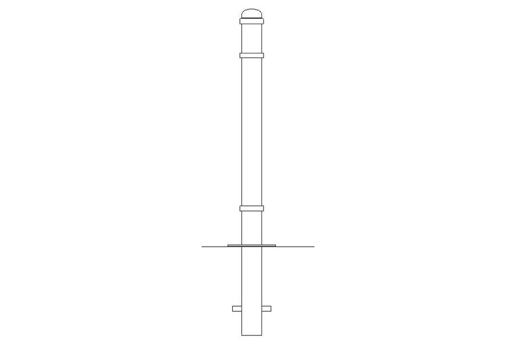 Autopa Ornamental Galvanised Steel Bollard 900mm - GFC2700 (No Fixings)