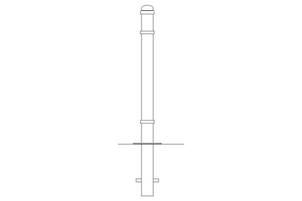 Autopa Ornamental Galvanised Steel Bollard 900mm - GFC2700 (No Fixings)