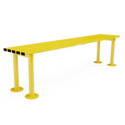 Autopa Haddon Backless Bench 1.8m (Bolt Down / Galvanised & Powder Coated Colza Yellow RAL 1021)