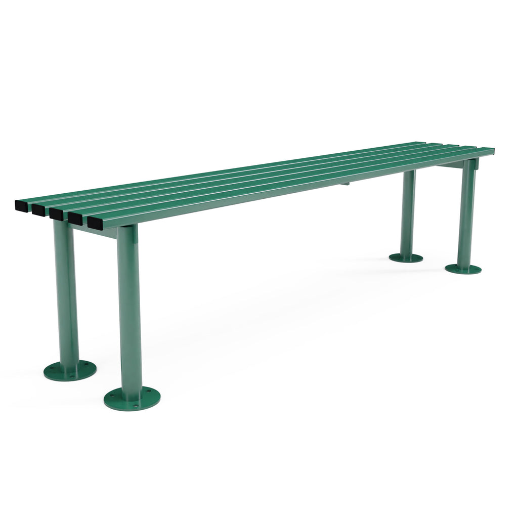 Autopa Haddon Backless Bench 1.8m (Bolt Down / Galvanised & Powder Coated Moss Green RAL 6005)