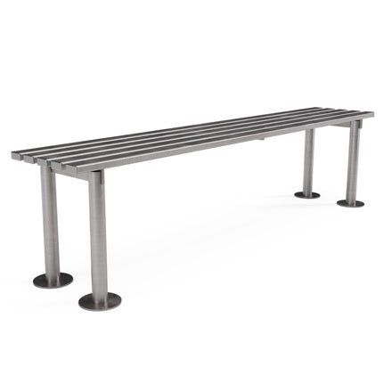 Autopa Haddon Backless Bench 1.8m (Bolt Down / Brushed Stainless Steel)