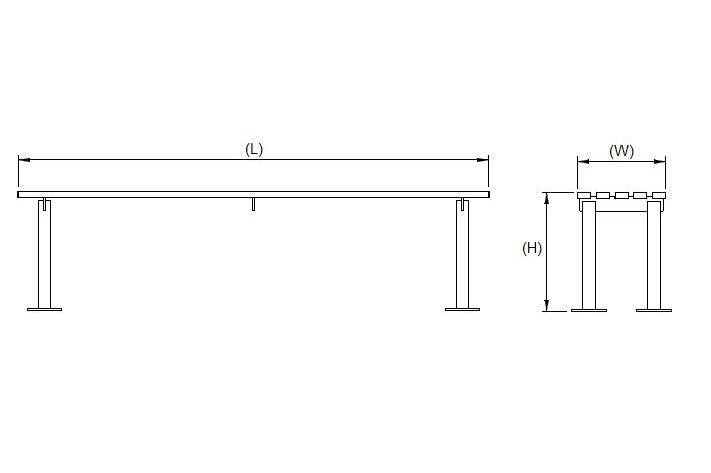 Autopa Haddon Perch Bench 1m