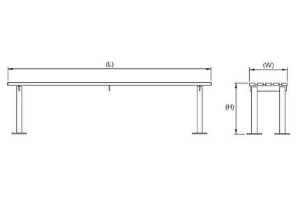 Autopa Haddon Perch Bench 1m