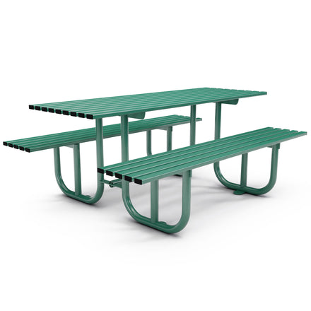 Autopa Haddon Picnic Bench 1.8m (Galvanised & Powder Coated Moss Green RAL 6005)