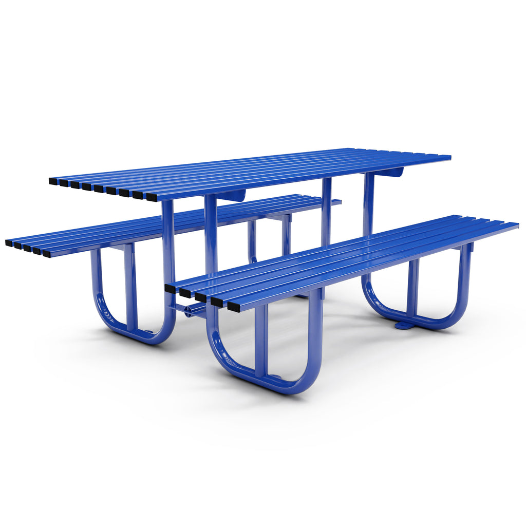 Autopa Haddon Picnic Bench 1.8m (Galvanised & Powder Coated Traffic Blue RAL 5017)