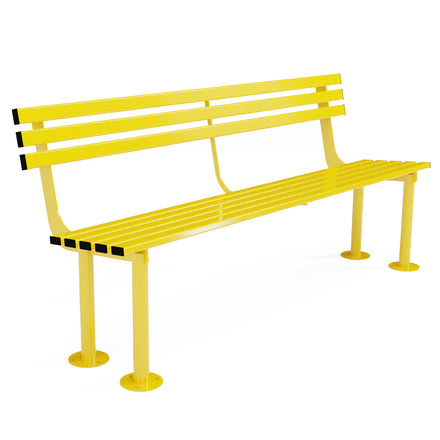 Autopa Haddon Seat Bench 1.8m (Bolt Down / Galvanised & Powder Coated Colza Yellow RAL 1021)