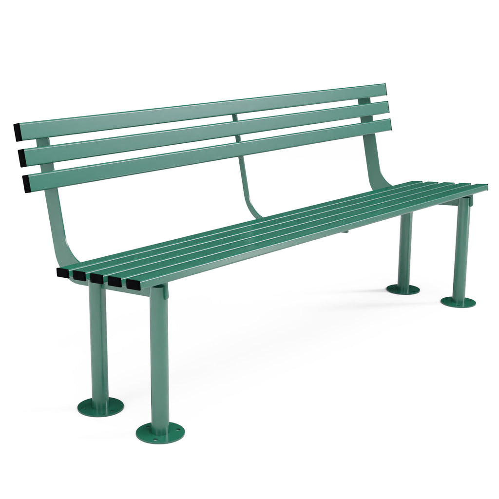 Autopa Haddon Seat Bench 1.8m (Bolt Down / Galvanised & Powder Coated Moss Green RAL 6005)