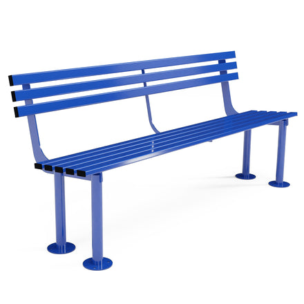 Autopa Haddon Seat Bench 1.8m (Bolt Down / Galvanised & Powder Coated Traffic Blue RAL 5017)