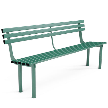 Autopa Haddon Seat Bench 1.8m (Cast In / Galvanised & Powder Coated Moss Green RAL 6005)