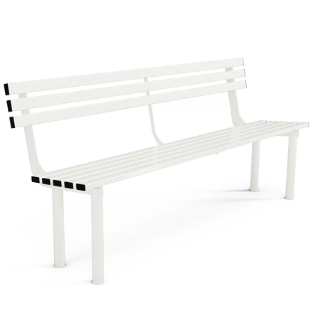 Autopa Haddon Seat Bench 1.8m (Cast In / Galvanised & Powder Coated Pure White RAL 9010)