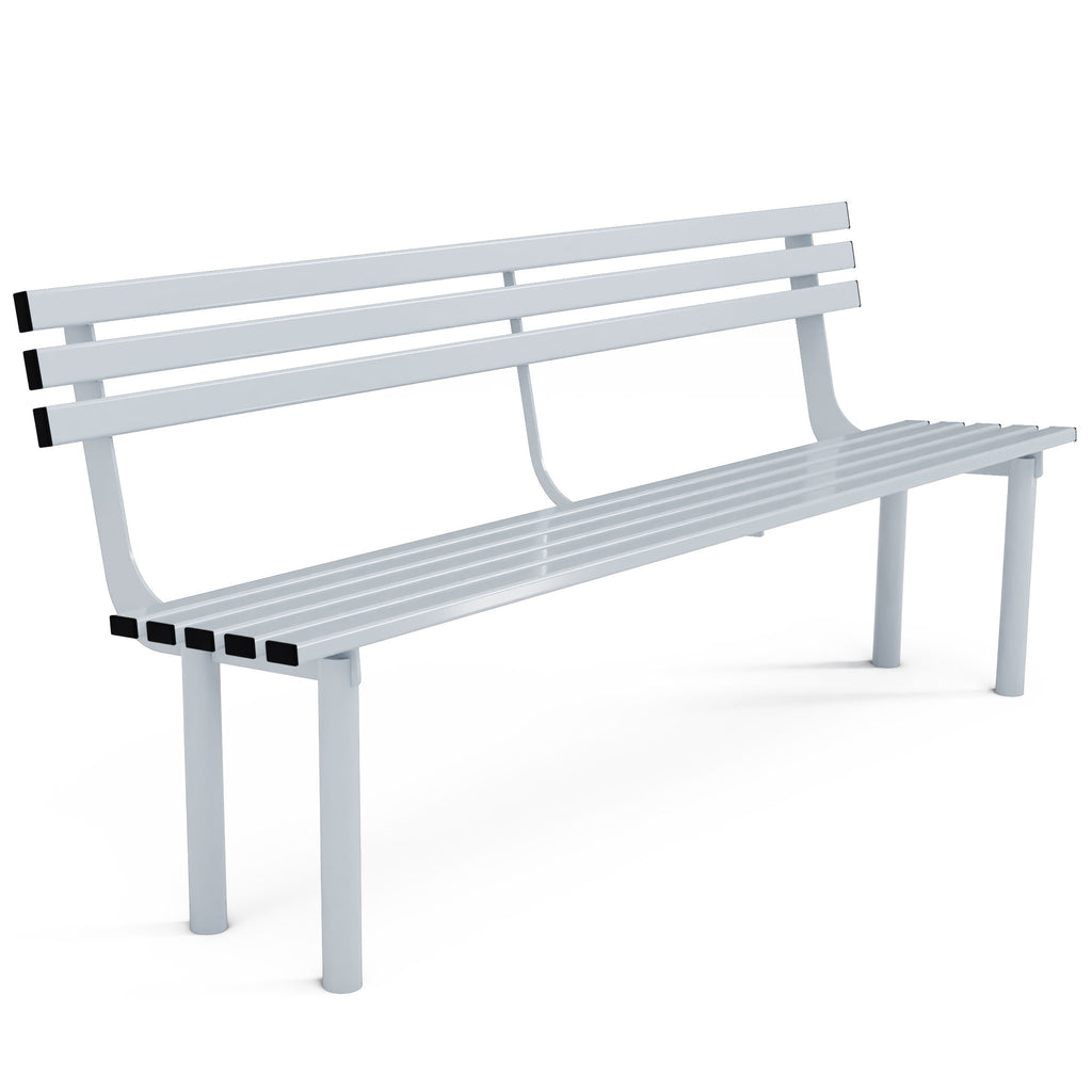 Autopa Haddon Seat Bench 1.8m (Cast In / Galvanised & Powder Coated Silver Grey RAL 7001)