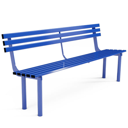 Autopa Haddon Seat Bench 1.8m (Cast In / Galvanised & Powder Coated Traffic Blue RAL 5017)