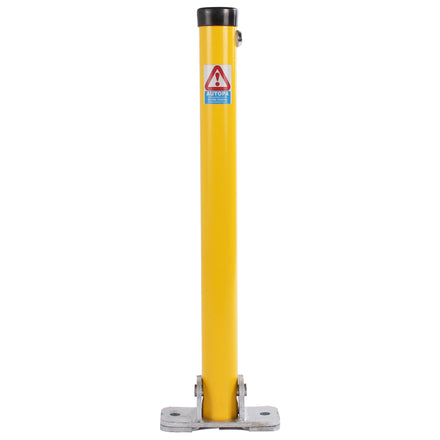 Locking Parking Post Folding / Hinged - Galvanised - Autopa (Traffic Yellow Finish - Suited Keys)