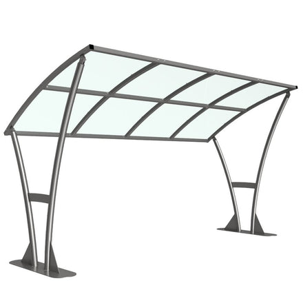 Autopa Newton Bike Shelter (Clear PETG Cladding / 4 Metre)