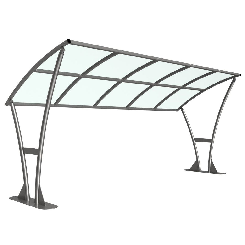 Autopa Newton Bike Shelter (Clear PETG Cladding / 5 Metre)