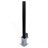 Autopa Removable Parking Post Galvanised Bollard 900mm - Powder Coated Black RAL 9005