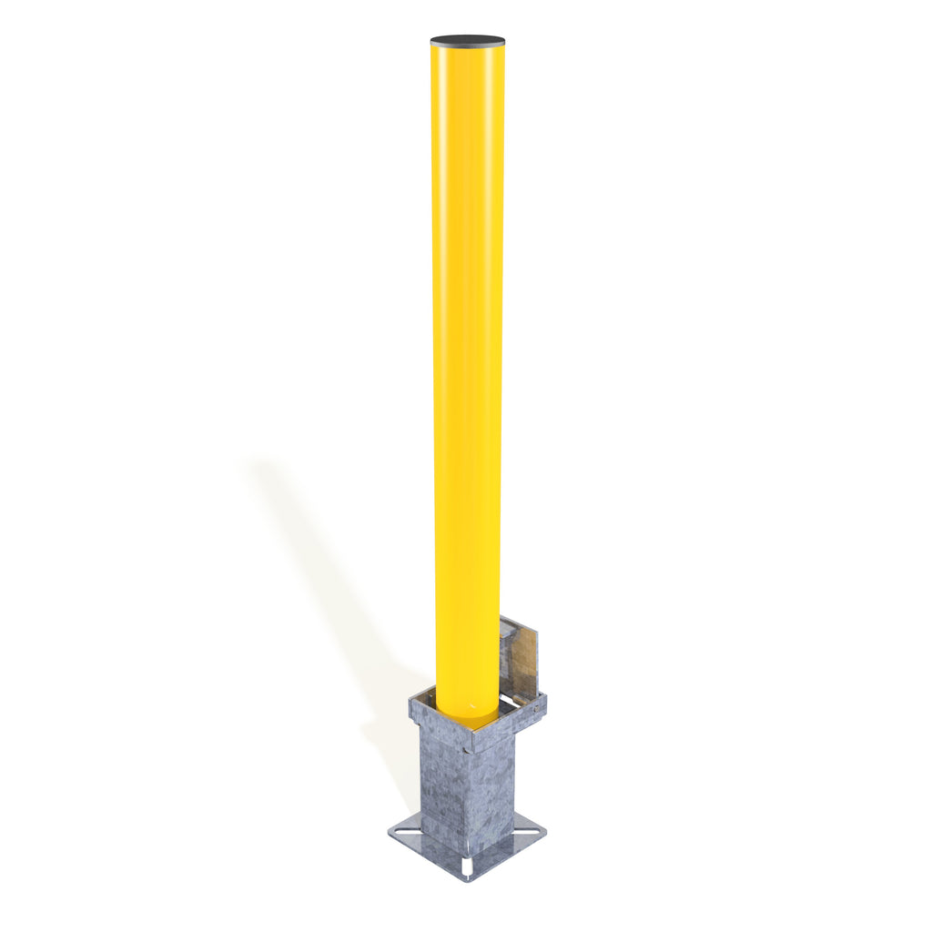 Autopa Removable Parking Post Galvanised Bollard 900mm - Powder Coated Yellow RAL 1023