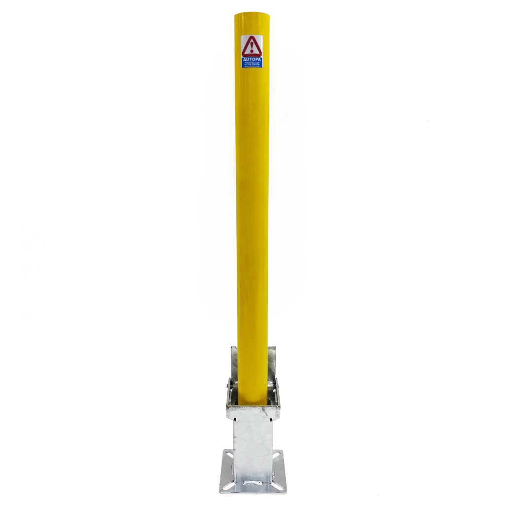 Autopa Removable Bollard 1000mm Galvanised/Yellow  | 60-193mm Diameter (60mm / Yellow)