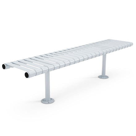 Autopa Rockingham Backless Bench 1.75m (Bolt Down / 300 / Galvanised & Powder Coated Silver Grey RAL 7001)