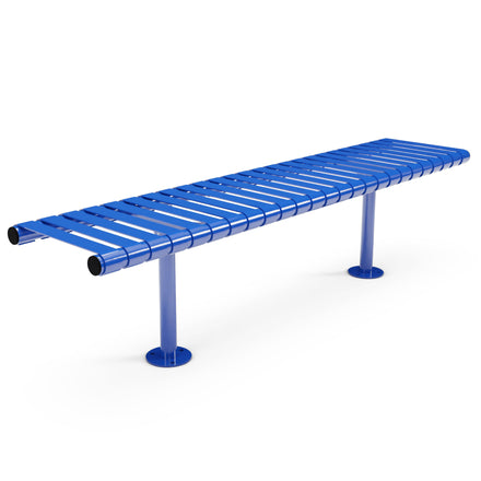 Autopa Rockingham Backless Bench 1.75m (Bolt Down / 300 / Galvanised & Powder Coated Traffic Blue RAL 5017)