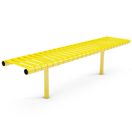 Autopa Rockingham Backless Bench 1.75m (Cast In / 300 / Galvanised & Powder Coated Colza Yellow RAL 1021)