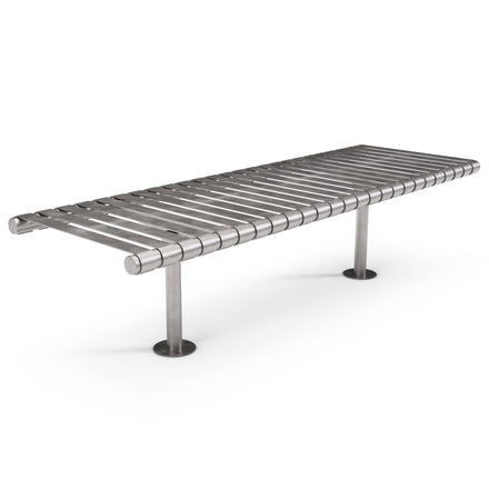 Autopa Rockingham Backless Bench 1.75m (Bolt Down / 600 / Brushed Stainless Steel)