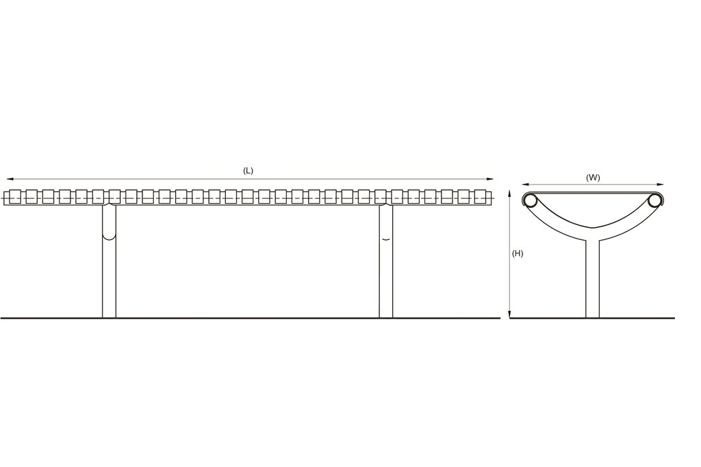 Autopa Rockingham Backless Bench 1.75m