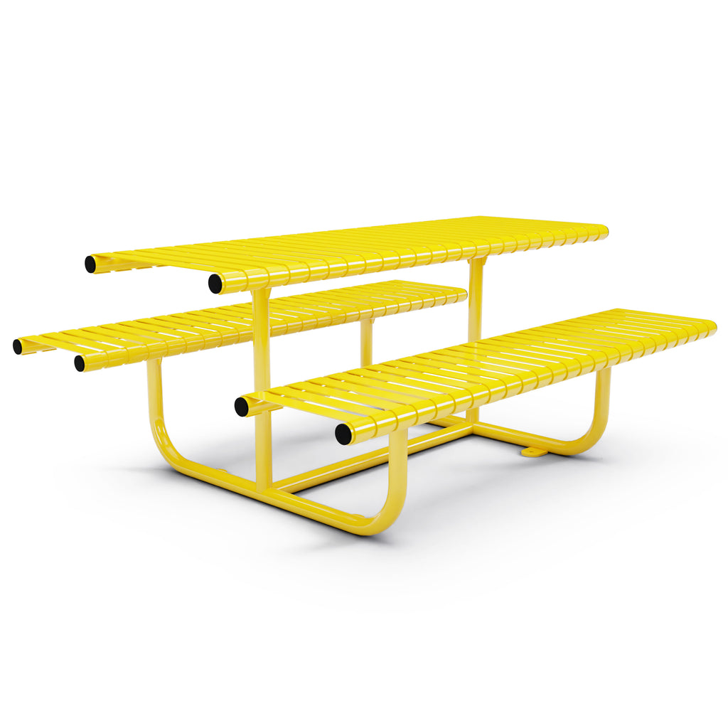 Autopa Rockingham Picnic Bench 1.75m (Galvanised & Powder Coated Colza Yellow RAL 1021)