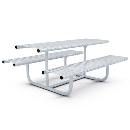 Autopa Rockingham Picnic Bench 1.75m (Galvanised & Powder Coated Silver Grey RAL 7001)