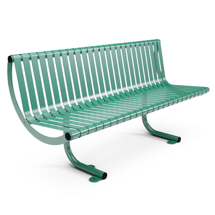 Autopa Rockingham Bench 1.75m (Galvanised & Powder Coated Moss Green RAL 6005)