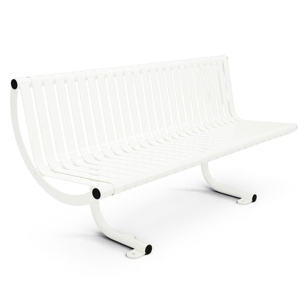 Autopa Rockingham Bench 1.75m (Galvanised & Powder Coated Pure White RAL 9010)