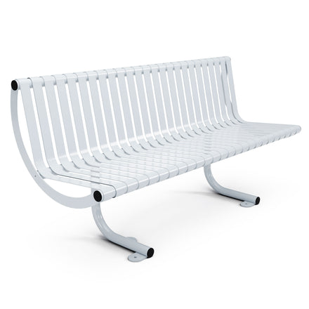 Autopa Rockingham Bench 1.75m (Galvanised & Powder Coated Silver Grey RAL 7001)